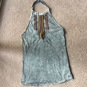 NWT American Age Embellished halter top size small